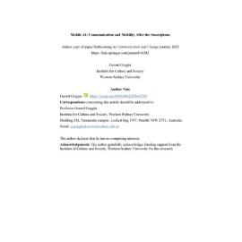 Subject Outline (Essential Readings) - CULT7004 - Mobile AI: Communication and Mobility After the Smartphone - Autumn 2025