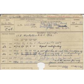 AISLABIE, Donald Francis (Hawkesbury Diploma of Agriculture (HDA))