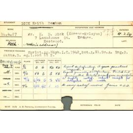 DICK, Keith Denham (Hawkesbury Diploma in Dairy Technology (HDDT))