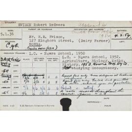 EVISON, Robert Redvers (Hawkesbury Diploma in Dairy (HDD))
