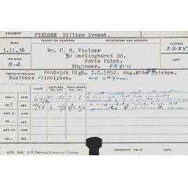 FIELDER, William Ernest (Hawkesbury Diploma of Agriculture (HDA))