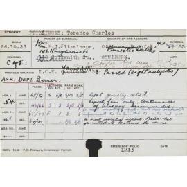 FITZSIMONS, Terence Charles (Hawkesbury Diploma of Agriculture (HDA))