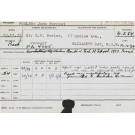 FOWLER, John Forrest (Hawkesbury Diploma of Agriculture (HDA))