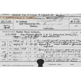 HADDAN, Tom Ellison (Course Not Identified)