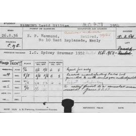 HAMMOND, David William (Hawkesbury Diploma in Food Technology (HDFT))
