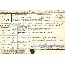 HODGE, Peter Haldon (Hawkesbury Diploma of Agriculture (HDA))