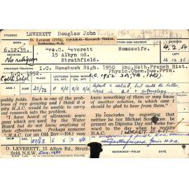 LEVERETT, Douglas John (Hawkesbury Diploma of Agriculture (HDA))