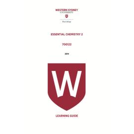 Learning Guide - 700122 Essential Chemistry 2 2019 Term 3