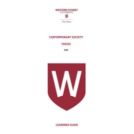 Learning Guide - 700132 Contemporary Society 2019 Term 3 LG 1.0