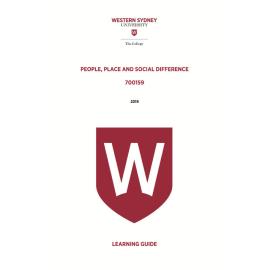 Learning Guide - 700159 People Place and Social Difference 2019 Term 3 LG v2.0