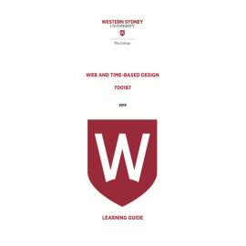 Learning Guide - 700187 Web and Time Based Design 2019 Term 3