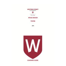 Learning Guide - 700196 Image Design 2019 Term 3