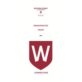 Learning Guide - 700223 Design Practice 2019 Term 3