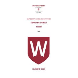 Learning Guide - 900051 Computer Literacy 2019 Term 3