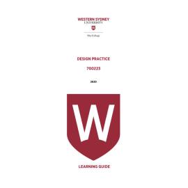 Learning Guide - 700223 Design Practice Term 1 2020