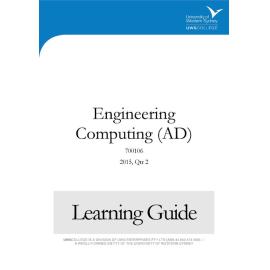 Learning Guide - 700106 Engineering Computing Term 1 2015