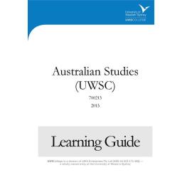 Learning Guide - 700213 Australian Studies Term 1 2015