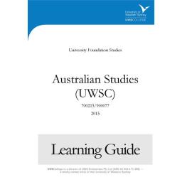 Learning Guide - 700213-900077 Australian Studies Term 1 2015 LG V2.0