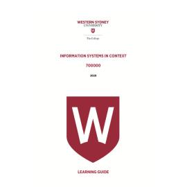 Learning Guide - 700000 Information Systems in Context Term 2 2020