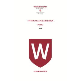 Learning Guide - 700013 Systems Analysis and Design Term 2 2020