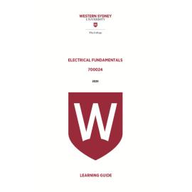 Learning Guide - 700024 Electrical Fundamentals Term 2 2020