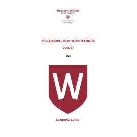 Learning Guide - 700067 Professional Health Competencies Term 2 2020