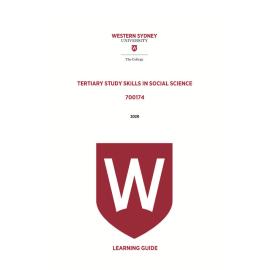 Learning Guide - 700174 Tertiary Study Skills in Social Science Term 2 2020