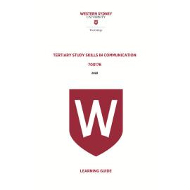 Learning Guide - 700176 TSS in Communication Term 2 2020