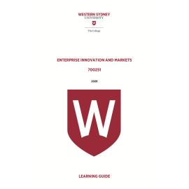 Learning Guide - 700251 Enterprise Innovation and Markets Term 2 2020