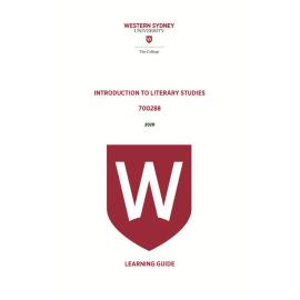 Learning Guide - 700288 Introduction to Literary Studies Term 2 2020