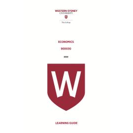 Learning Guide - 900030 Economics Term 2 2020