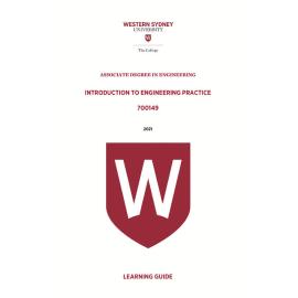 Learning Guide - 700149 Introduction to Engineering Practice Quarter 1 (Q1) 2021