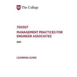Learning Guide - 700307 Management Practices for Engineer Associates Quarter 3 (Q3) 2021
