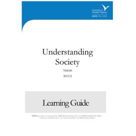 Learning Guide - 700049 Understanding Society Term 2 (T2) 2015