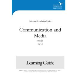 Learning Guide - 900026 Communication and Media Term 2 (T2) 2015