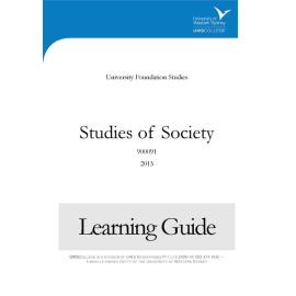 Learning Guide - 900091 Studies of Society Term 2 (T2) 2015