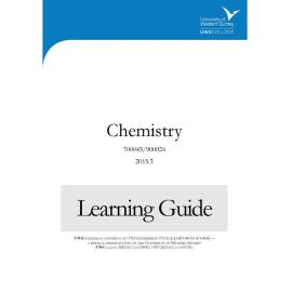 Learning Guide - 700043-900024 Chemistry Term 3 (T3) 2015