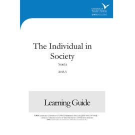 Learning Guide - 700051 Individual in Society Term 3 (T3) 2015