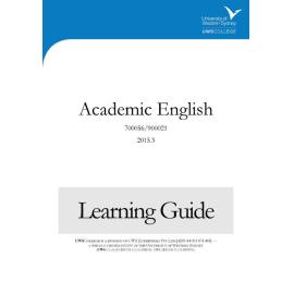 Learning Guide - 700056-900021 Academic English Term 3 (T3) 2015