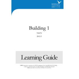 Learning Guide - 700070 Building 1 Term 3 (T3) 2015