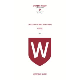 Learning Guide - 700031 Organisational Behaviour Term 1 (T1) 2021