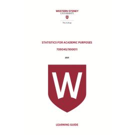 Learning Guide - 700045-900011 Statistics for Academic Purposes Term 1 (T1) 2021