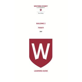 Learning Guide - 700071 Building 2 Term 1 (T1) 2021