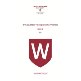 Learning Guide - 700148 Introduction to Engineering Practice Term 1 (T1) 2021