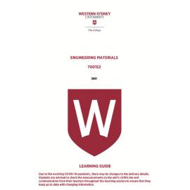 Learning Guide - 700152 Engineering Materials Term 1 (T1) 2021