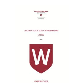 Learning Guide - 700169 Tertiary Study Skills in Engineering Term 1 (T1) 2021