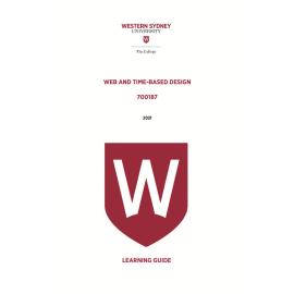 Learning Guide - 700187 Web and Time-based Design Term 1 (T1) 2021