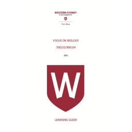 Learning Guide - 700232-900104 Focus on Biology Term 1 (T1) 2021