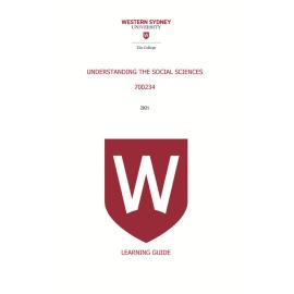 Learning Guide - 700234 Understanding the Social Sciences Term 1 (T1) 2021