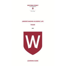 Learning Guide - 700281 Understanding Academic Life Term 1 (T1) 2021